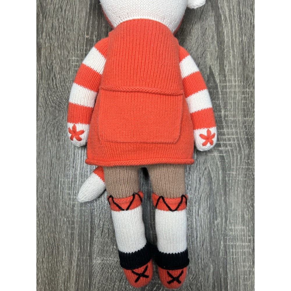 Cuddoll Fox Knit Plush Handmade Organic Cotton Stuffed Animal Reg 20" Stay Wild - Picture 4 of 13